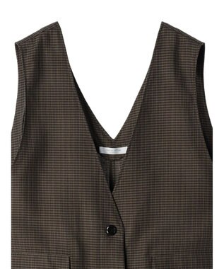 Green Parks ジレにもなる２ｗａｙＶネックジャンスカ Check