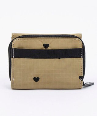 LeSportsac REESE WALLET/モカブラックハートエンブロイダリー モカブラックハートエンブロイダリー