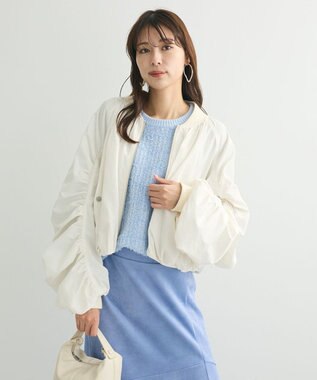 Green Parks テープヤーンニットプルオーバー Blue