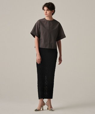 uncrave 【手洗い可】シアー ブラウス（uncrave WHITE） スレート