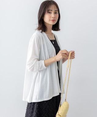 組曲 S 【WEB限定】ドレープジャージー カーディガン アイボリー系