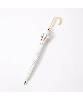 UNBILLION カシュネ cachenez / 【晴雨兼用】【日傘】 【UV カット率99.999.9％以上】PU切り継ぎボーダーバルーンショートパラソル ホワイト