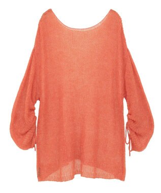 YECCA VECCA 袖シャーリングシアーニット Orange