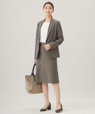 J.PRESS LADIES L ストレッチジョーゼット カットソー ホワイト系