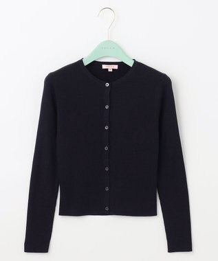 TOCCA 【洗える】SILK RIB CARDIGAN カーディガン ネイビー系