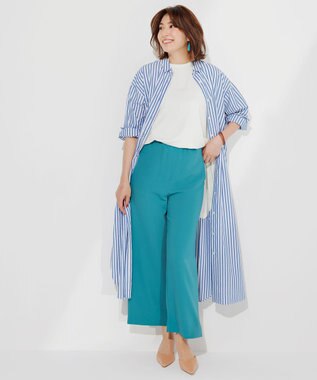 UNFILO 【新色追加！/接触冷感】マイビューティ バックフレアTシャツ ホワイト系2