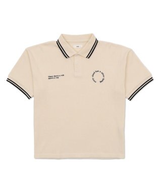 WEGO 【ユニセックス着用ITEM/MLサイズ展開】ワッフルラインポロ オフホワイト