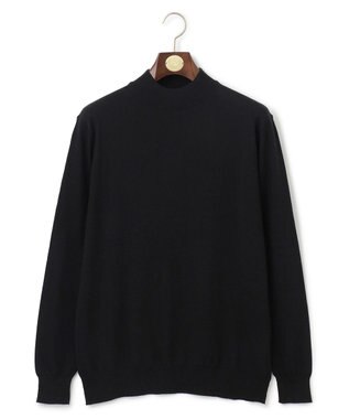 J.PRESS MEN 【WEB限定 / ジャケットインに最適】モックネック ニット ブラック系
