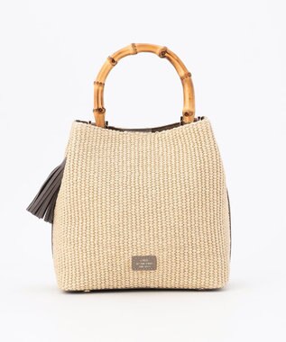 J.PRESS LADIES 【WEB限定カラーあり・2way】カゴバッグ ベージュ×モカグレー系