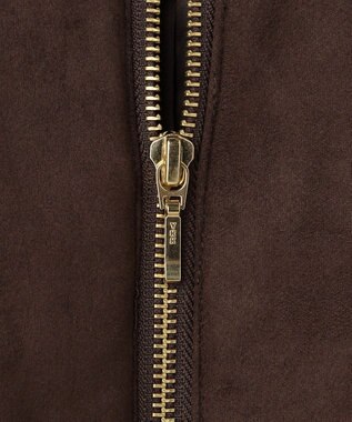 ANY L スエードボアコンビブルゾン ダークブラウン