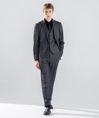 JOSEPH HOMME 新素材【ストレッチ/セットアップ対応】シルキーウールジャージー ジレ ライトグレー系