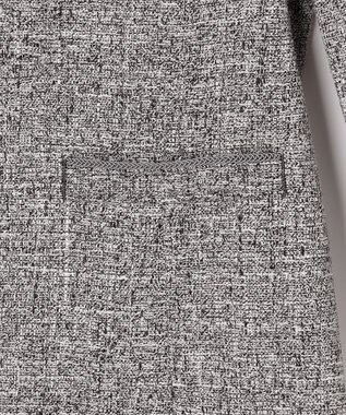 J.PRESS LADIES 【セットアップ対応】Light Tweed ノーカラー ジャケット ブラック系5