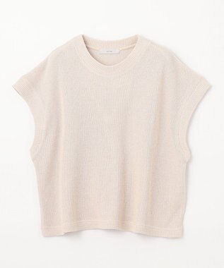ANY 【洗濯機可】フレンチスリーブニットソー サンドベージュ