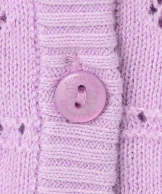 組曲 KIDS 【150-160㎝】フラワーアイレット カーディガン ラベンダー系