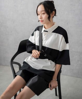 WEGO ビッグラガーシャツ ブラック