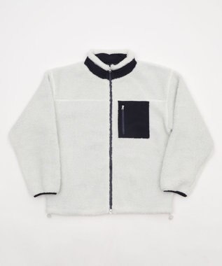 WEGO 【2025年秋冬新作アイテム/ユニセックス着用ITEM/SMLサイズ展開】ボアブルゾン オフホワイト