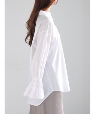 Te chichi ピンタックフレアカフスシャツ オフホワイト