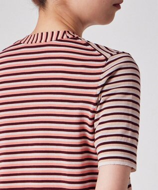 Paul Smith 【洗える】マルチボーダー ニット カーディガン ピンク