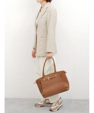 UNBILLION 【テレビ ドラマ着用アイテム】ペルケ perche / WEB限定牛革ソフトA4ベルトトート ブラウン