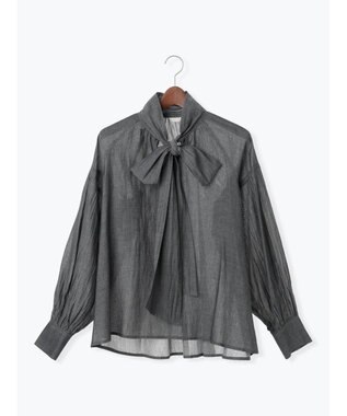 Te chichi シアーデニムボウタイブラウス ブラック