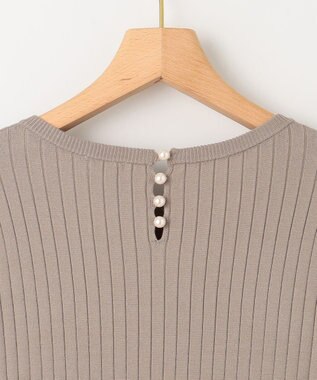 組曲 【WEB限定】リブニットコンビワンピース モカブラウン×ブラック系