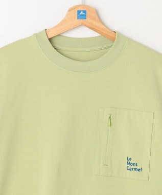 SHARE PARK LADIES 【UVカット・吸水速乾・ストレッチ・軽量 】バックプリントポケットTシャツ（S・Mサイズ） 黄緑系