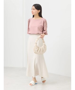 earth music&ecology フレア袖レースプルオーバー Pink