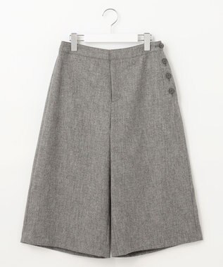 J.PRESS LADIES シャンブレーツイル キュロット パンツ ライトグレー系