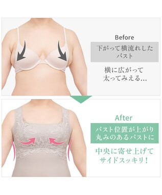 BRADELIS New York 【BRADELIS NewYork peace】シルク混素肌しっとりハッピーバストキャミ26 補正下着 カップ付き ブラトップ ブラキャミソール シェイパー グレージュ