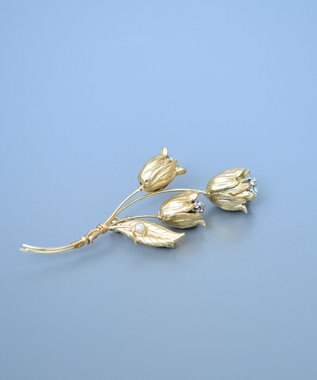 monshiro チューリップブローチ ゴールド