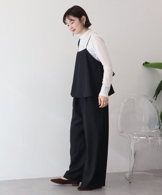 AMERICAN HOLIC リネンライクビスチェサロペット Black