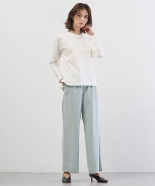 J.PRESS LADIES S メタリックロゴ ロンＴ ホワイト系