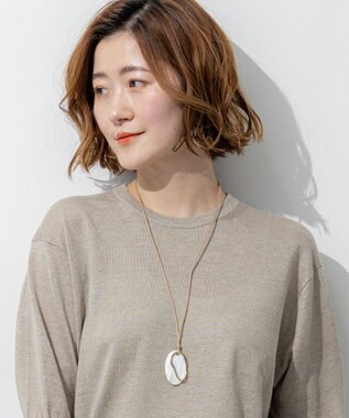 23区 オーバルシェル コンビ ネックレス