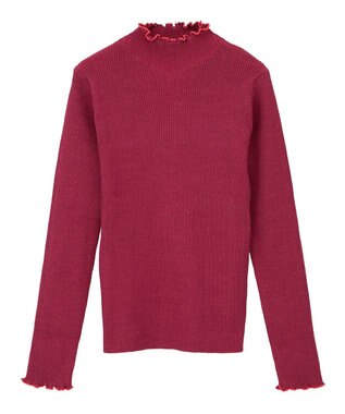 Green Parks ・ＡＮＤＳＥＡＲＣＨ　メランジリブハイネックニット Red