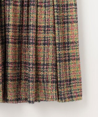 組曲 S ギミックチェックツイードスカート イエローミックス系5