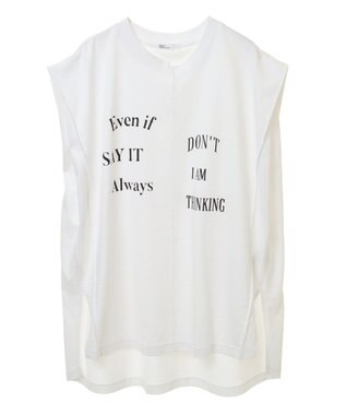 CRAFT STANDARD BOUTIQUE リメイクロゴノースリーブTee Off White