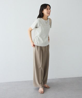 CRAFT STANDARD BOUTIQUE 2点セット/ボーダーキャミ+Tシャツ Light Gray