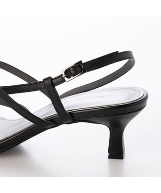 MODE ET JACOMO <MODE ET JACOMO>アシンメトリーストラップサンダル ブラック