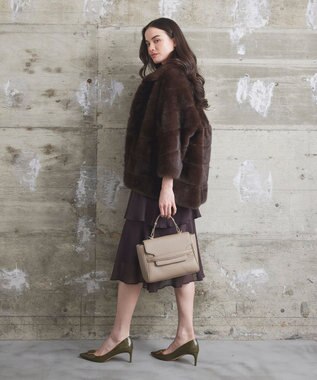 GRACE CONTINENTAL 【LOU ANDREA】フェイクショートコート ブラウン