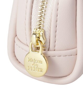 Maison de FLEUR パールビジュー合皮リボンロングポーチ Pink