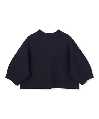 UNFILO L BEAUTY FORM KNIT パールボタン カーディガン ネイビー