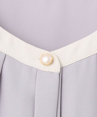 ANY SIS L 【洗える】2WAYバイカラーフレア ブラウス ラベンダー