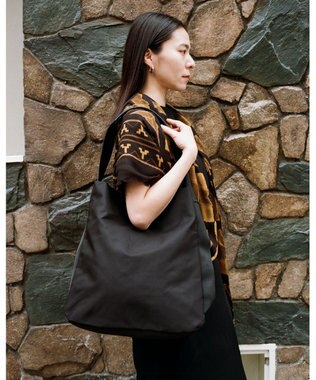 MIYABIYA LAQUOH【撥水加工】ミニマルナイロンワンショルダー (L) ブラック