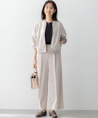 組曲 【WEB限定】ジョーゼットジャージーワイド パンツ ベージュ系