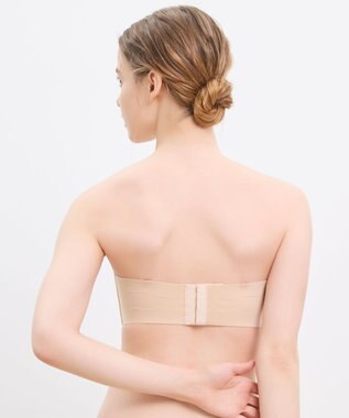 une nana cool ストラップレス 1/2カップ ノンワイヤーブラジャー ベージュ