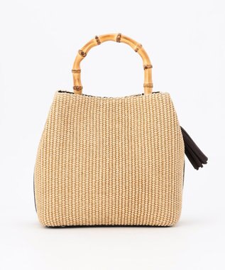 J.PRESS LADIES 【WEB限定カラーあり・2way】カゴバッグ キャメル×ダークブラウン系