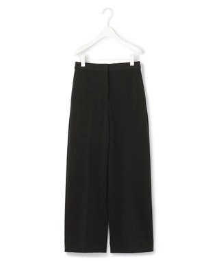 ICB L 【洗える】ミリオーネダンボールニット ワイドストレートパンツ ブラック系