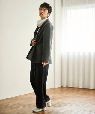 #Newans リラックスフィットタートルネックブラウス ホワイト