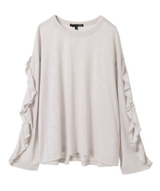 Green Parks ・ＳＵＧＡＲ　ＳＰＯＯＮ　ラッフルスリーブロンＴＥＥ Light Gray