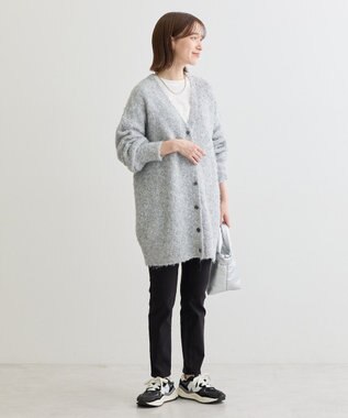 Green Parks 裏起毛ストレッチスキニーパンツ Black